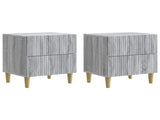Bedside Cabinet with Drawer 2 pcs Grey Sonoma 43 x 34.5 x 48 cm 894538