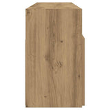 TV Cabinet with LED Lights Artisian Oak 120x30x50 cm Engineered Wood 856352