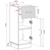 Bathroom Storage Cainet HOORN Concrete Grey 30 x 31 x 77 cm 897268