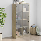 Highboard with Doors Sonoma Oak 68x37x142 cm Engineered Wood 3295859
