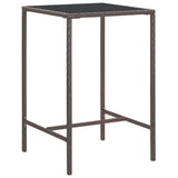 Garden Bar Set Brown PE rattan Medium Footrest Garden Bar Set 3095387
