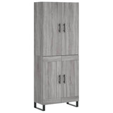 Highboard Grey Sonoma 69.5x34x180 cm Engineered Wood 3195817