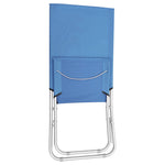 ZNTS Folding Beach Chairs 2 pcs Blue Fabric 310374