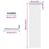Chain Door Fly Screen 56x202 cm Aluminium 4010007