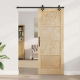 Sliding Door ORKDAL Brown 83 x 211 cm Solid Pine Wood 3333618