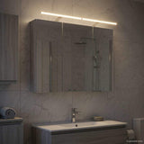 Bathroom Mirror Cabinet Grey Sonoma 100 x 14.5 x 70 cm 889132