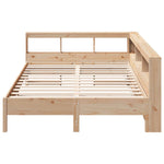 ZNTS Bookcase Bed without Mattress 150x200 cm King Size Solid Wood Pine 3324418