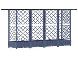 Raised Bed with Trellis and Roof Grey 202.5 x 40 x 121 cm PP 42032571