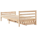 Bed Frame without Mattress 100x200 cm Solid Wood Pine 3301606