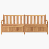 Garden Storage Bench Brown 228 x 60 x 90 cm Solid teak wood 42001962