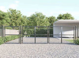 Mesh Garden Gate Anthracite 400x125 cm Galvanised Steel 154546