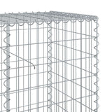Gabion Basket with Cover 1100x50x100 cm Galvanised Iron 3295152