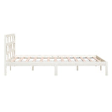 3101214 Bed Frame without Mattress White Solid Wood 120x200 cm