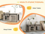 Dog Crate Furniture with Removable Cushion for Medium Dogs, 80 x 54 x 57cm - Brown T3398P349630