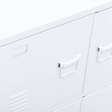 Storage Chest White Steel, plastic 75x40x80 cm Storage Chest 339626