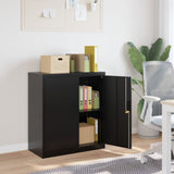 ZNTS File Cabinet Black 79x40x90 cm Steel 339734