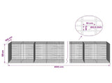 Gabion with 3.5 mm Wire and 5x10 cm Mesh 800x100x100 cm 3462922