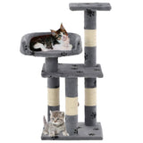 Cat Tree with Sisal Scratching Posts 65 cm Paw Prints Grey 170608