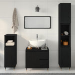 Bathroom Furniture Set 3 pcs Black Oak 30 x 30 x 190 cm 3333096