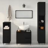Bathroom Furniture Set 3 pcs Black Oak 30 x 30 x 190 cm 3333096