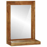 Bathroom Mirror Brown 50 x 22 x 70 cm Solid Acacia Wood 4016738
