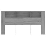 Headboard Cabinet Grey Sonoma Engineered Wood 200x18.5x104.5 817280