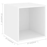 5 Piece TV Cabinet Set White Engineered Wood 3079619