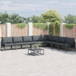 Garden Sofa Set with Cushion Anthracite Steel 3378994