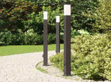 Bollard Lights with Outlet 3 pcs 110 cm Black IP44 4006088