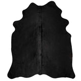 Real Cowhide Rug Black 180x220 cm 376701