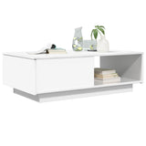 Coffee Table with Drawer White 95 x 55 x 31 cm Engineered Wood 8000180