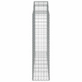 Arched Gabion Baskets 15 pcs 200x50x160/180 cm Galvanised Iron 3146396