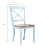 Dining Chairs 6 pcs Grey and Natural Solid Rubber Wood 277545