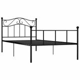 Bed Frame without Mattress Black Metal 90x200 cm 284523
