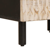 Bedside Cabinet White 40 x 33 x 46 cm Solid Mango Wood 4017860