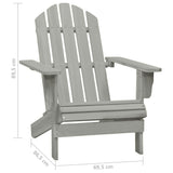 Garden Adirondack Chair with Table Solid Fir Wood Grey 315920