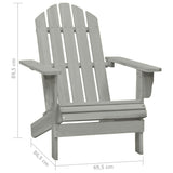 Garden Chair Grey Solid fir wood Large Ergonomic Garden Chair 315920
