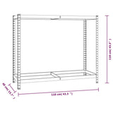 2-Layer Tire Rack 4 pcs Silver 110x40x110 cm Steel 3154231