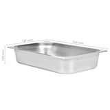 Gastronorm Containers 4 pcs GN 1/1 100 mm Stainless Steel 50881