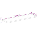 Table Top 110x70x3.8 cm Rectangular Solid Wood Acacia 371001