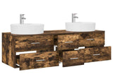 Bathroom Furniture Set 3 pcs Smoked Oak 49.5 x 44.5 x 65 cm 3405887