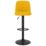 Bar Stools 2 pcs Yellow Velvet 333998