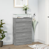 Shoe Cabinet Grey Sonoma 63x24x104 cm Engineered Wood 342568