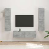 TV Cabinet Set 6 pcs Concrete Grey Engineered Wood 3409126