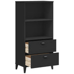 ZNTS Bookcase VIKEN Black 60x35x123 cm Engineered Wood 374948