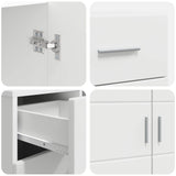 Wooden Cabinet White 88.5 x 30.5 x 73 cm Engineered Wood 880281