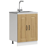 Sink Base Cabinet Kalmar Artisan Oak 60x46x81.5 cm Engineered Wood 853446