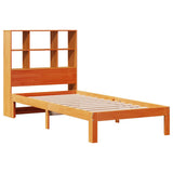 Bookcase Bed without Mattress Wax Brown 90x200cm Solid Wood Pine 3322577