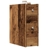 Narrow Bathroom Cupboard with Wheels Old Wood Engineered Wood 855293
