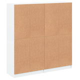 Bookcase with Doors White 136x37x142 cm Engineered Wood 3206517